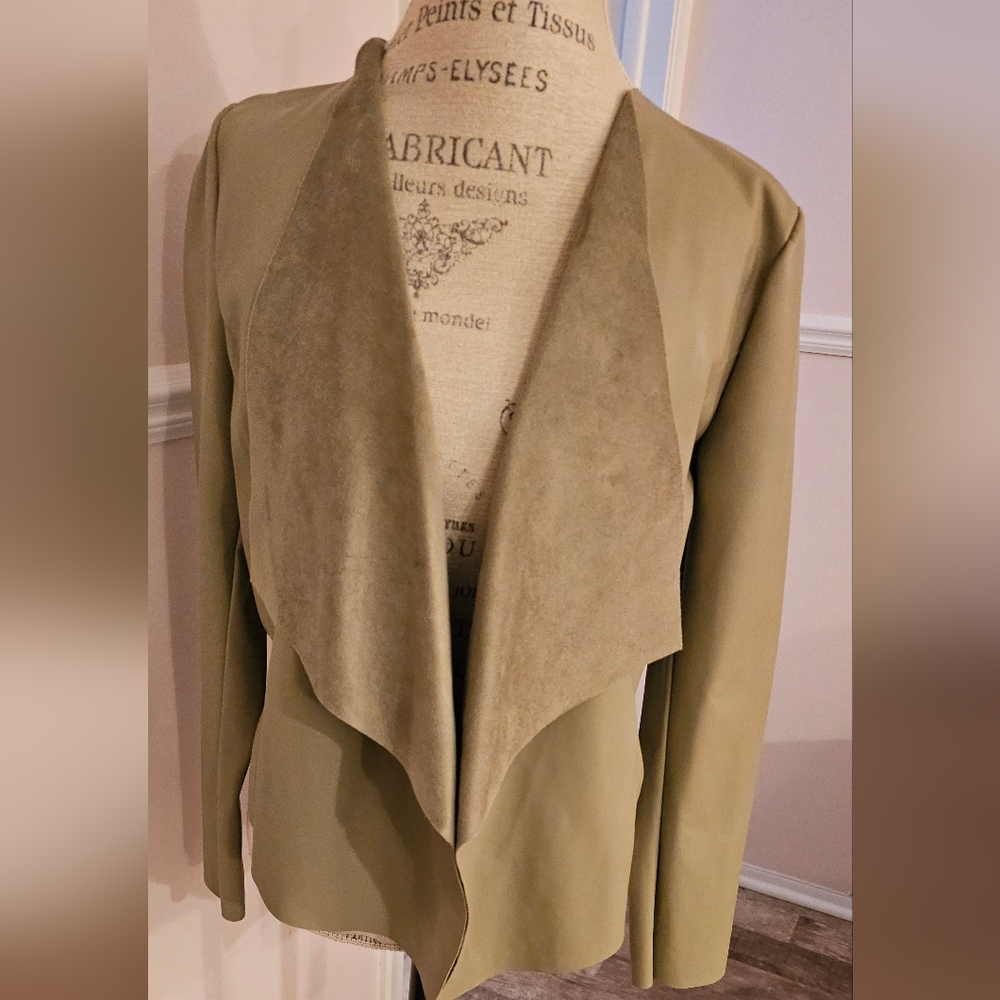 Halogen Green Women's Faux Leather Jacket size s